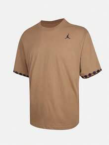 Jordan Kaos Rajut Lengan Pendek Tanpa Kerah Pria AS FIRST CLSS 85 SS TIW1598-242 - Coklat - View 1