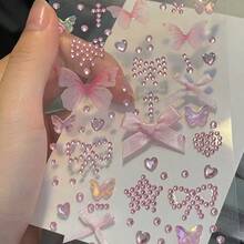 Star, Diamond, Heart And Bow Stickers, Suitable For Phone, Camera, Laptop - Concert And Fan Support DIY Decoration, Self-Adhesive - View 6