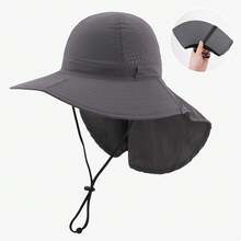 1pc Women's Summer Foldable Bucket Hat, Breathable Sun Protection Hat For Outdoor Hiking, Beach Vacation Wear - Multicolor - View 14