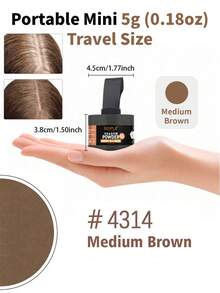 GOIPLE 0.18oz/5g Hairline Powder Waterproof Instant Coverage For Bald Spots, Forehead, Filling Sparse Areas, Hairline Shadow Powder, Includes Mini Mirror, Sponge Puff - Gold - View 24