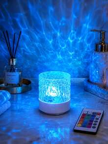 Artistic Geometric Water Ripple Lamp, 16-Color RGB USB Light For Bedroom Decor - Multicolor - View 11