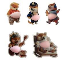 3D Sticker Stress Relief Shiba Inu Stickers, Cute Creative Shiba Inu Stickers With Squeezable Belly, Multi-Functional Scrapbook Stickers, Children's Sticker Decals, Registered U.S. Design Patent - Multicolor - View 12
