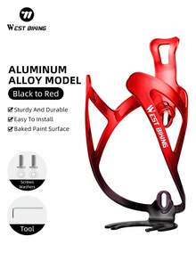 WEST BIKING Aluminum Alloy Bicycle Water Bottle Cage, Durable Lightweight Colorful Personalized Bicycle Water Bottle Holder, Unisex Cycling Gear - Multicolor - View 14