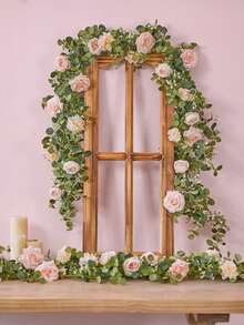 180CM Silk Fabric Money Plant & Baby's Breath Vine, 1pc - Pink - View 2