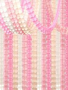4/8pcs Clover Honeycomb Paper Garland With Tassels, Blush Pink And White Macaron Color Tissue Paper, Ceiling Hanging Decoration, Suitable For Birthday, Wedding, Bridal Shower, Dessert Table Backdrop Decor - Four-leaf Clover Ribbon - View 6
