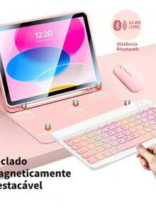 Capa Mouse Teclado + Caneta Para iPad 10''/11'' Geração - 1 - Visão 7