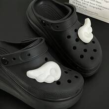 2Pcs Funny 3D Finger Hand Shoe Charms, Cute Cartoon, Novelty DIY Shoe Decoration For Clogs, Backpacks, Keychains - Multicolor - View 3