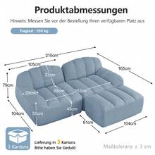 Sofas & Couches - Blue - View 5