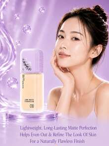 Maybelline Teint Idole Ultra Wear Foundation #C10, ukuran penuh 35ml / sampel 10ml, ringan dan tahan lama, tahan keringat, hasil akhir matte, coverage efektif, cocok untuk warna kulit netral hingga natural. - #C10 - View 3