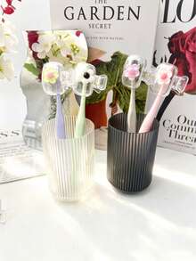 1/2/4pcs Travel/Home Toothbrush Holder, Portable Travel Toothbrush Dust Cover, Storage Box, Portable Toothbrush Head Protector Clip, Bathroom Decor - Multicolor - View 8