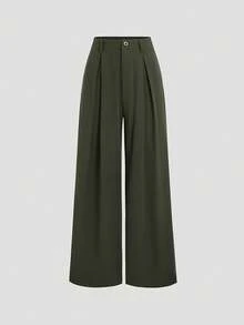 Women Pants - 軍綠色 - 查看 1