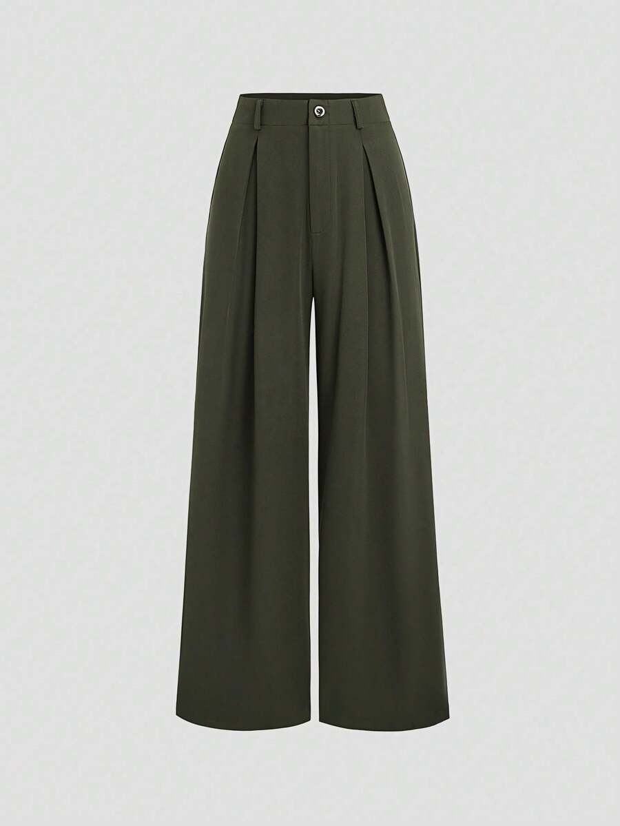 Women Pants - 軍綠色 - 查看 1