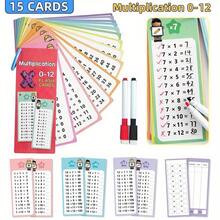 Flashcards For Multiplication From 0 To 12, A Self-Assessment Tool For Math Learning, Resources For Teaching And Mathematical Training. - Multicolor - View 3