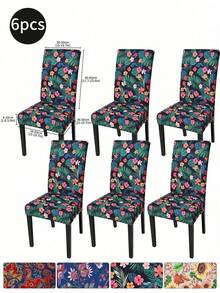 1pc/4pcs/6pcs/10pcs Elastic Soft Parsons Dining Chair Covers, Removable And Washable Universal Fit For Kitchen And Dining Room Chairs, Spring/Summer Green Leaf Print, Furniture Protection And Home Decor, Create Festive Atmosphere For Dining Room, Living Room And Kitchen Chairs - Multicolor - View 22