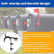 Mailbox Latch And Handle Kit, Thickened Mailbox Latch Replacement Set Easy Installation For Repairing Mailbox Door, Premium Material Durable Solid Construction  And Not Easily Damaged(Black) - ColorA - View 4