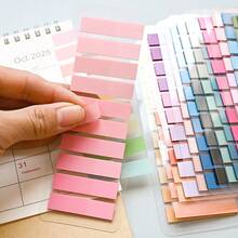 1pc/7pcs/20pcs Gradient Multicolor Mixed Index Sticky Notes, 200 Sheets Per Card, Self-Adhesive Page Markers, Office & Study Stationery, For File Classification And Note-Taking - one-size - View 6