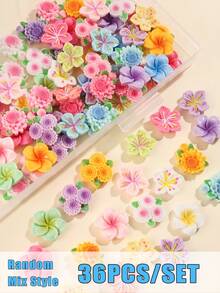 10/36/72件樹脂羽毛花裝飾 平底雛菊花飾品，適用於鞋子、垃圾桶、剪貼簿、DIY手工藝、杯子 - Flower Slime - 查看 6