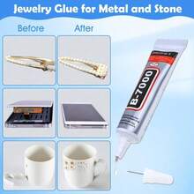 8 Pcs 0.5 Fl Oz (15ml)  B7000 Clear Super Glue, Precision Tip Rhinestone Craft Glue, Bedazzling Kit For Jewelry DIY, Bead, Fabric, Shoes, Crochet, Brooch, Earrings Pendant - 8 pcs 0.5 Fl Oz (15ml) - 查看 6
