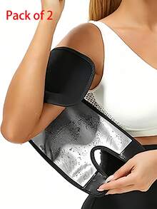 Versatile Arm Sauna Sleeves With Hook And Loop Flexible Women's Arm Trimmers For Beginners Compact Sauna Arm Shaper Perfect For Cardio Waist Trainer Arm Workout Sauna Sleeves Exercise Weights Gym Work Out Home Equipment - Multicolor - View 7