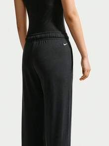 Nike Sportswear Women's Mid-Waist Long Pants, Comfortable Soft Touch With Ruffle Hem, IW1386-010 - Black - View 4