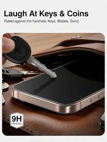 5 piezas - Protector de pantalla de vidrio templado con privacidad para iPhone 16 Pro Max, protección contra caídas de grado militar, dureza 9H, protector de pantalla con privacidad, fácil instalación, compatible con fundas de teléfono, sin burbujas ni bordes blancos, protección completa para la pantalla y la privacidad - Negro - Ver 6