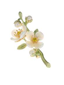 1pc Peach Blossom Brooch, Elegant Exquisite Creative High-End Brooch, Versatile Accessory For Women's Clothing - White - View 9