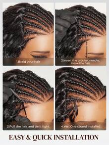 ARABELLA Afro Kinky Curly 鉤編髮 100% 真人髮 自然色 羽毛鉤編髮接髮 14-24 英吋 預分束隱形奇蹟結接髮輕量可重複使用保護髮型 - SNatural - 查看 5