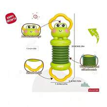 Fun Cartoon Accordion Toy, Candy Green/Candy Pink, ABS Material, Suitable For Children To Improve Hand-Eye Coordination And Grasping Ability, Perfect Birthday Gift, Holiday Gift. (No Electricity Required) - Multicolor - View 8