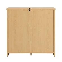 High-Quality Rattan Storage Unit With 4 Drawers And Solid Wood Handles - Suitable For The Bedroom, Living Room, Dining Room, Hallway - Dimensions: W 80 X H 80 X D 38 Cm - Natural Color - View 9