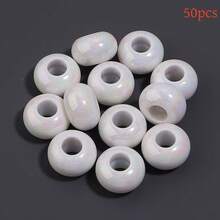 50Pcs Acrylic Colorful Abacus Beads Large Hole Wheel Beads Suitable For DIY Bracelets Keychains Necklaces Stationery Pens Holiday Decoration Abacus Beads Tassel Dreamcatcher Making Hanging Rope Beads - Multicolor - View 20