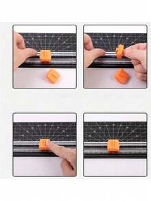 Portable A3/A4 Paper Cutter, Simple & Precise Paper Trimmer, Plastic Dual-Direction Paper Cutter With Automatic Blade Protection, Suitable For School, Home And Office, Photo, Card, Scrapbook Cutting - Multicolor - View 7