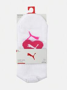 Puma Women's Mid-Calf Socks - White - Sports Socks 95203501 - White Pink - View 1
