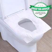 Toilet Seat Covers Disposable - 10/20/30/40/50/60/100PcskFlushable Paper Toilet Seat Covers For Adults Kids Potty Training, Travel Essential Accessories For Public Restrooms Airplane Camping - White - View 4
