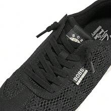 Skechers Women's Openwork Mesh Lace-Up Low-Top Casual Sneakers/Shoes - Black - View 6