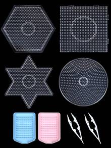 5mm Perler Beads Board, Large Transparent Pegboard Set, Square Pegboard DIY Handmade Kit, Perler Beads Craft, Jewelry Handmade Gift - Fuse Bead Tool - View 9