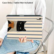 Striped, Cat And Other Pattern Painted Effect Tablet Protective Case, Built-In Pen Slot, With Stand, Suitable For Honor 8/9/10/X8/X8A/X9/X8Pro/X9Pro And Other Models/ MatePad Se 11 Inch/MatePad 11 Inch/11.5 Inch, MatePad Pro/, Apple 10th/11th Gen 2025 (A16), Galaxy Tab A7/A9 And Other Popular Models - Multicolor - View 4