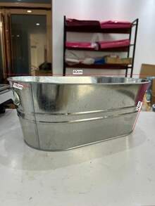 1pc Metal Beverage Cooler Bucket With Handle, Suitable For Parties, Weddings, Barbecues, Outdoor Activities And Daily Beverage Service - View 12