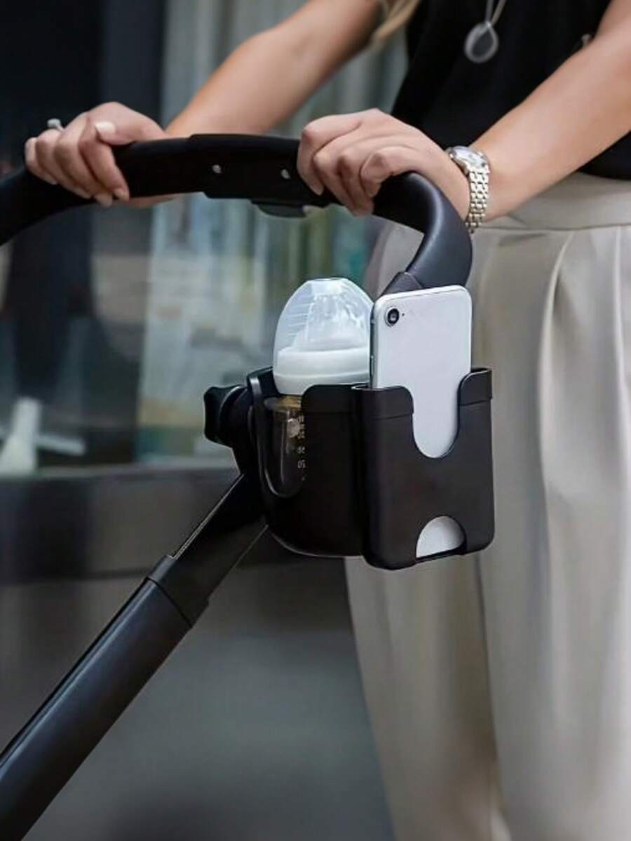 嬰兒推車 2 合 1 杯架手機支架 通用多功能嬰兒車飲料瓶架 便攜防摔設計 推車配件 耐用安裝式水杯收納架 適用於推車、自行車、輪椅、嬰兒推車 日常戶外使用 - 彩色 - 查看 1