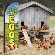 RXDAMTECH Commercial Egg Feather Flag, 8.2FT Outdoor Advertising Curved Banner (Includes Flag Pole And Ground Stakes) - Tear-Resistant Polyester Egg Sign For Stores And Events - Advertising Flag - View 4