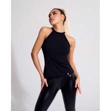 Tank Top Halter Top Black - 彩色 - 查看 4