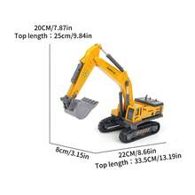 Alloy Children's Excavator Bulldozer Toy Car Crane Beach Toy Simulation Model, Engineering Vehicle Educational Early Learning Gift For Boys And Girls - Multicolor - View 9