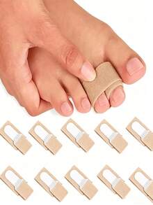 Adjustable Toe Separator - Finger Splint, Reusable Polyester Fracture Bandage, For Hammer Toe, Crooked Toe, And Overlapping Toe, Tie-On Design, Hand Wash, Comfortable Polyester Toe Protector - 多色 - 查看 9