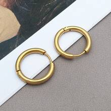 3pcs 8-18mm Stainless Steel Ear Hoop Gold Color Earring For Women Men DIY Jewelry Making Earring Punk Hiphop Piercing Accessory - Multicolor - View 8