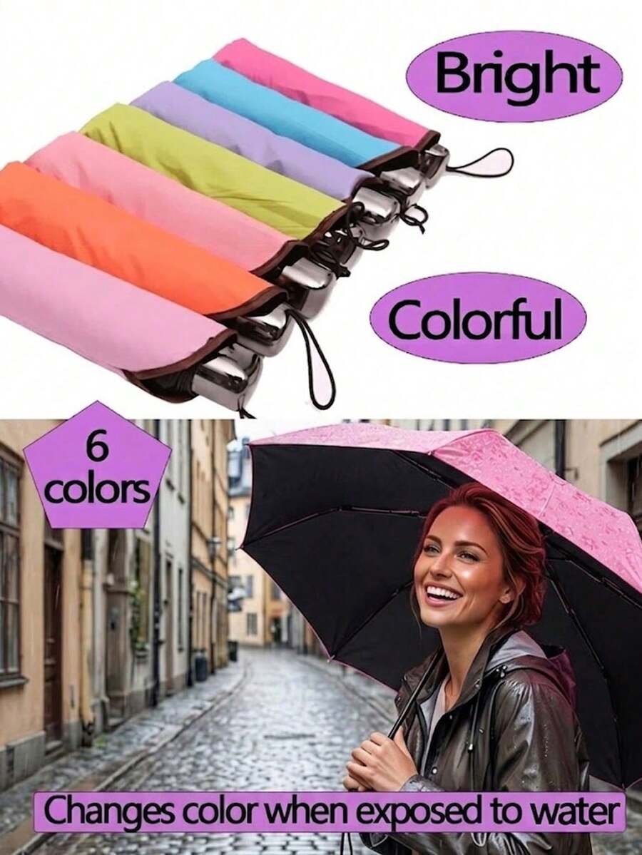 Paraguas Floreciente en el Agua, Unisex, Protección Dual contra Sol y Lluvia, Resistente a los Rayos UV
