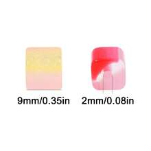 10pcs 8*8mm Mixed Color Color-Changing Galaxy Square Acrylic Beads With Holes, Decorative Handmade Beads For DIY Jewelry Making - DIY Beads - View 7
