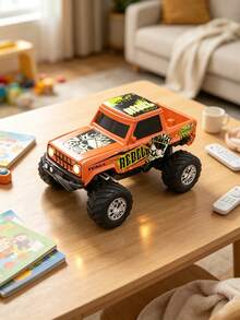 A 1:64 Mini Four-Way Remote Control Off-Road Vehicle With LED Lights And Remote Control, A Children's Toy Car Cake Ornament, Suitable For Christmas, Birthday And New Year Gifts For Boys Aged 6 To 12, A Must-Have For Children's Toy Travel - Multicolor - View 13