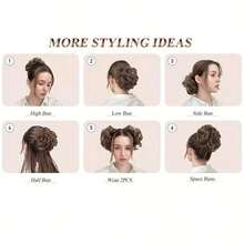 This Elegant Hair Scrunchie Is Perfect For Women, Helping You Easily Create A Fluffy, Messy Donut Bun, And Is Super Convenient To Wear - Multicolor - View 5