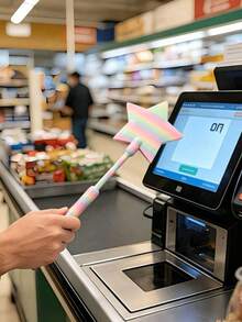 Magic Wand Contactless Payment, Contactless Payment Magic Wand, Starry Sky Magic Wand, Magic Star Magic Wand Bank Card Payment Card Holder, Suitable For Bank Card Payment Scenarios (Gradient Position Random) - Multicolor - View 6