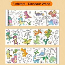 Extra Long Creative Graffiti Scroll, Children's DIY Painting, Includes Animal, Fruit, Marine Life Patterns, Suitable As Birthday Gift - Multicolor - View 15