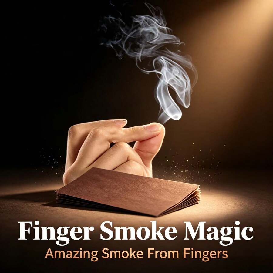 Magic Smoke Effect Prop - April Fools' Day Party Prank Supplies. Finger Smoke Magic Paper, Empty Hand Smoke Close-Up Magic Prop, Adult Stage Performance Magic Toy, Please Refer To Manual And Instructional Video. Suitable For Home Use Fantasy Performance Toy, Bringing Joy And Innovation To Stage And Party Supplies.
